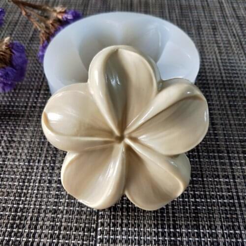 HC0119 PRZY Silicone Mold Soap Mould Flower Plumeria Flowers Handmade Soap Making Molds Candle Silicone Mold Resin Clay Mold