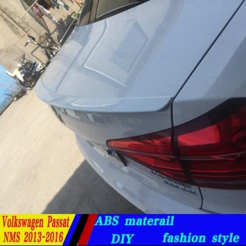 Use for volkswagen passat nms spoiler 2013-2016model passat spoiler High Quality ABS Material Car Rear Wing Primer Color spoiler