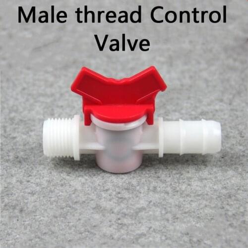 Male Thread Control Valve Garden Water Drip Irrigation Fittings Agriculture Tools Plastic Garden Tube Switch 1 Pc