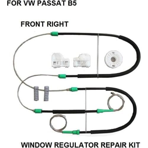 CAR WINDOW REGULATOR CLIP COMPLET SET KIT FOR VW PASSAT B5 ELECTRIC WINDOW REGULATOR REPAIR KIT FRONT-RIGHT SIDE 19