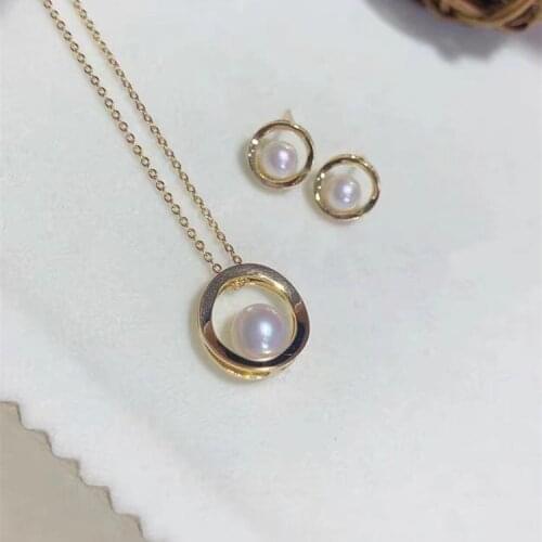 925 Sterling Silver Pendant Earrings Set Mounts Findings Mountings Jewelry Set Parts Fittings Womens Accessories for Pearls