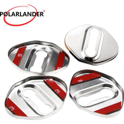 Door lock Cover Stainless Steel Auto Covers Case 4 pcs FOR Mazda Car-Styling