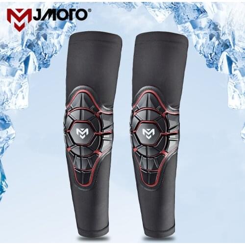 Summer Breathable Cycling Arm Sleeves Black Anti-UV Cool Elbow Knee Pads Motorcycle MTB Bike Leg Sleeves with Protective Blocks