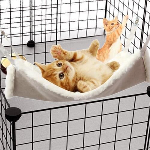 Cute Cat Hanging Beds Bearing Soft warm Pet Bed for Kitten Pet Cage Hammock Comfortable Cat Pet Bed Shelf Seat Beds