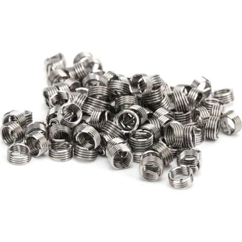 100Pcs Thread Inserts Wire Protection Sleeve Repair Tool Kit Fastener Hardware M5x0.8x1D Wing Nuts