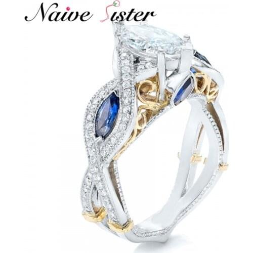 Rings With Cubic Zirkonia For Women Naive sister China