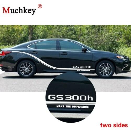 230cm Car Side Body Decal Sticker for Lexus GS300h Hatchback Sedan SUV Pickup Truck Custom Decal DIY Car Decoration Car Sticker