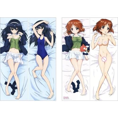 Anime GIRLS and PANZER Reizei Mako Nishizumi Miho Sexy Hugging Body Pillow Cover Case Pet Pillows Pillowcase 2way