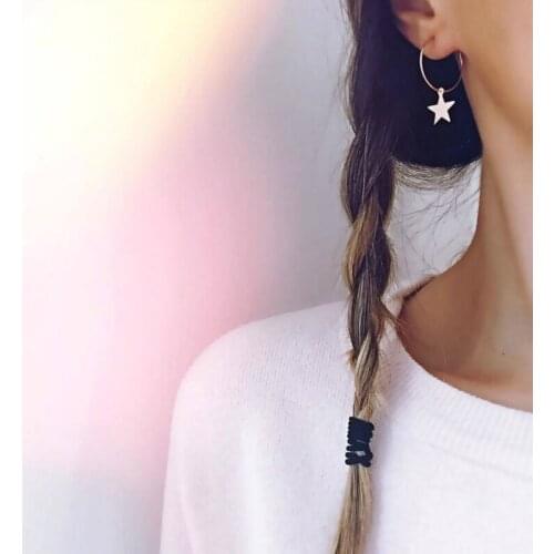 New Earrings Popular Fashion Personality Simple Pentagram Ear Ring Female Accessories Wholesale And Foreign Trade for women