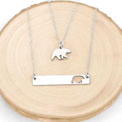 Mother Daughter Bear Necklace Set • Mother Daughter Necklace Set • Mama Bear Necklace • Bear Necklace • Mothers Day Gift