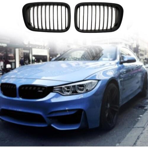 2pcs Matte Black Front Kidney Grill Grilles for BMW E46 98-01 318i 320i 325i 330i 1998-2001