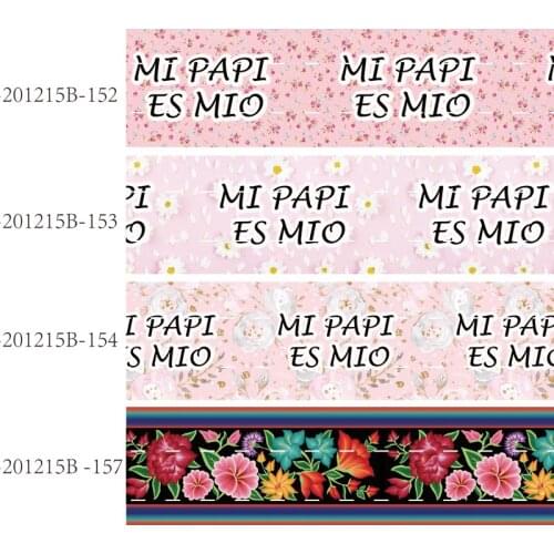 50 yards/lot) New style 1-1/2" 38MM Mexico flower printed grosgrain ribbon