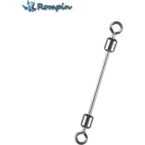 Rompin 30pcs/bag Rolling swivel with Lead piece seat swivels fishing tackle fishing connector rolling swivels