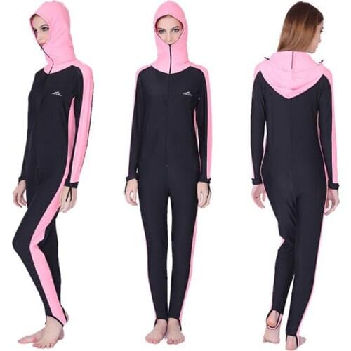 Sbart Hooded Women Scuba Diving Suits Wetsuits Long Sleeves Adults Snorkeling Bodysuits Surfing Equipment 2019 EO