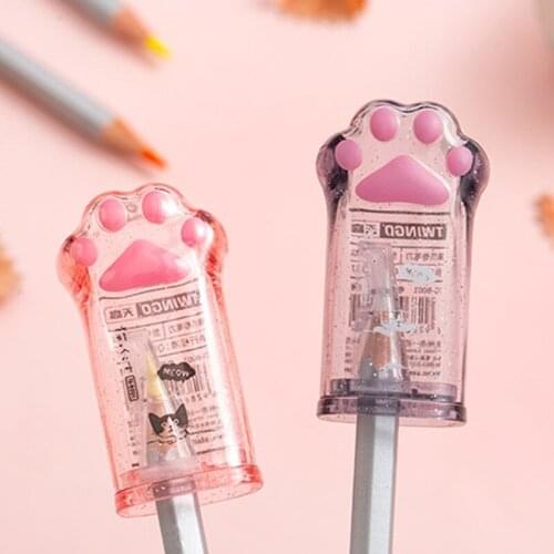 Cute Cat Paw Pencil Sharpener Kawaii School Supplies Student Prize Kids Gift