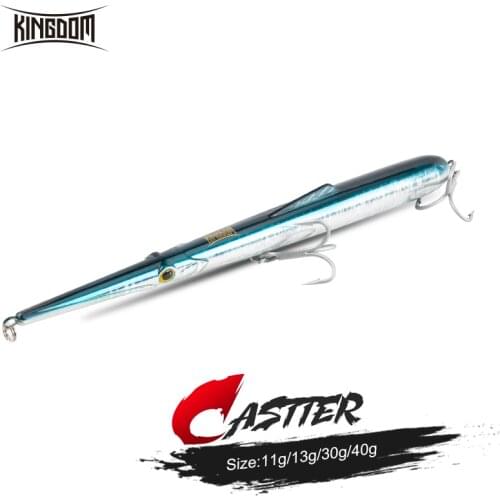 Kingdom Needle Sinking Floating Fishing Lures 11g 13g 30g 40g Stickbaits Pencil Hard Baits Good Swimming Action Wobblers pesca