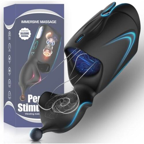 Penis Enlargement Glans Massager Sex Toys for Men Electric Penis Vibrators Male Masturbator Dick Exerciser Sex Toys for Adults