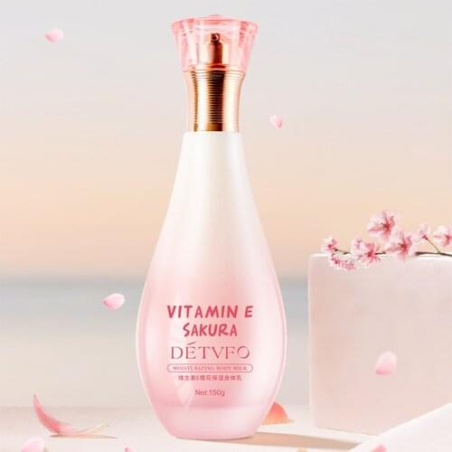 Vitamin E Sakura Moisturizing Body Lotion Long-lasting Elegant Fragrance Brighten Skin Colour Smooth Skin Sweet and Charming