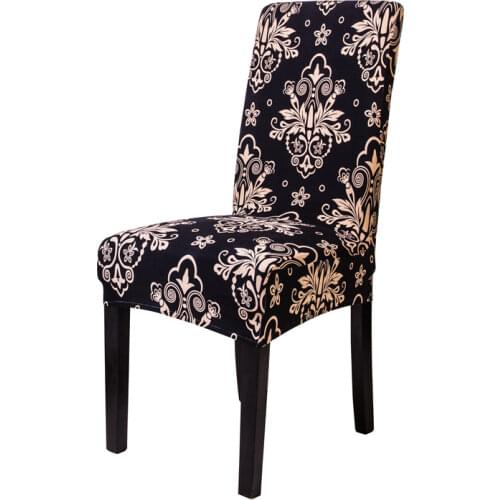 Vintage Floral Slipcovers Chair Covers Spandex Stretch Removable Dining Chair Cover Backrest Modern Kitchen Seat Case