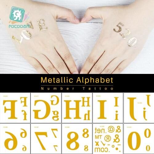 World Europe Cup Football Funs Alphabet Number Tattoo Design Temporary FlashTattoo Waterproof Hand Face Sport Games sticker