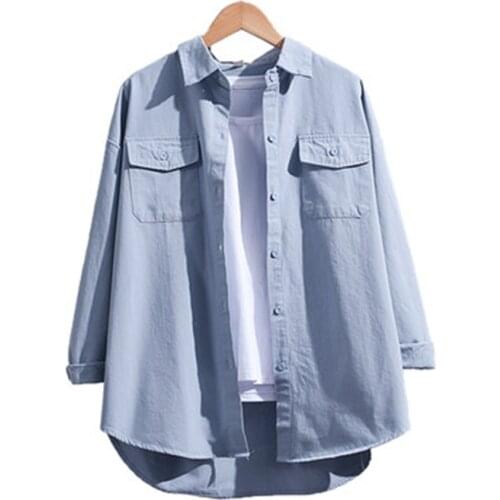 Women shirt 2021 New Feminine Blouse Top Long Sleeve Casual White Turn-down Collar OL Style Women Loose Blouses A110