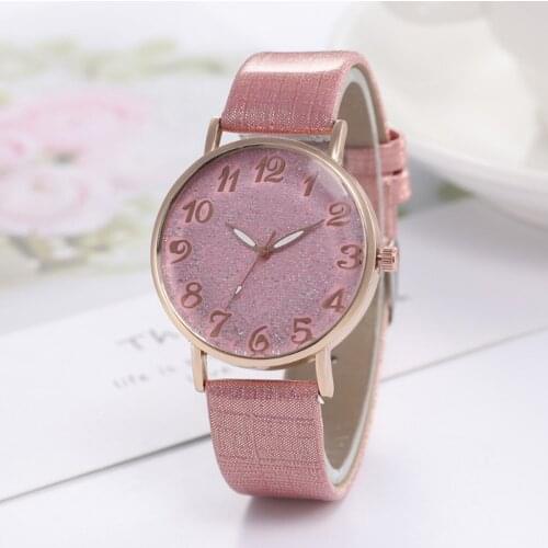 Ladies Watch Fashion Womens Watches Casual Leather Band Crystal Dial Quartz Wrist Watches Relogio Feminino zegarki damskie