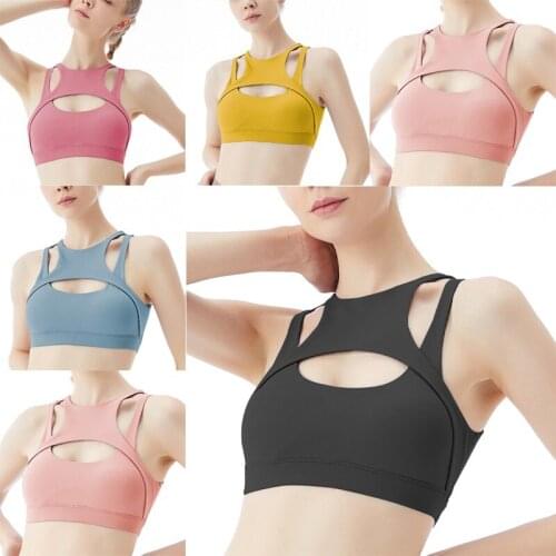 European And American New Sports Bra Ladies Shockproof Yoga Vest Fitness Sling Gather Beautiful Back Underwear