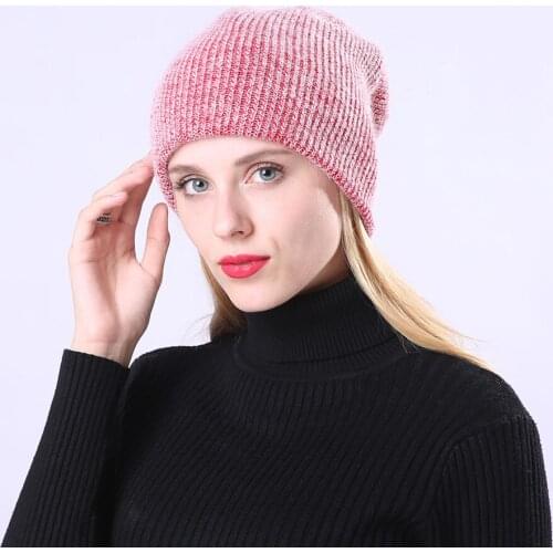 Winter Hats For Women Wool Knitted Angora Hat Beanies Female Warm Rabbit Fur Skullies Beanie For Girl 2019