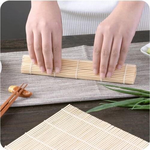 1pcs 24x24cm Sushi Set Bamboo Rolling Mats Rice Paddles Tools Kitchen DIY Accessories