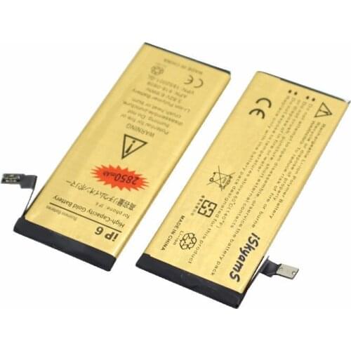 100pcs /lot 3.82V 2850mAh 0 cycle Gold Replacement Battery For iPhone 6 6G i6 Internal Replacement Battery for iPhone A1549