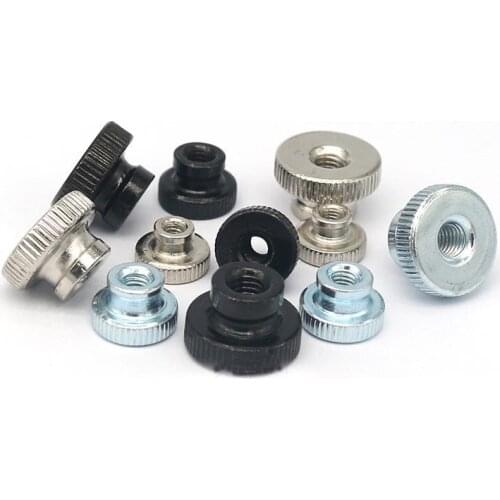 2/5pcs M3 M4 M5 M6 M8 M10 Silver Black GB806 Double Step Adjust Knurl Thumb Nut Hand Tighten Thumbnut 3D Printer Curtain Wall