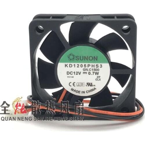 SUNON KD1205PHS3 DC 12V 0.7W 50x50x15mm 2-wire Server Cooling Fan