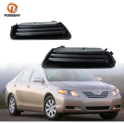 2Pcs Car Front Lower Bumper Left Right side Bezel Fog Light Grilles auto Grill Vents car styling For Toyota Camry 2007 2008 2009