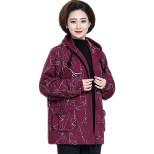 2021 Winter Parkas Women Jacket Plus size 8XL Hoodies Middle aged Female Outerwear Warm Autumn Coats Clothes JQNZHNL A202