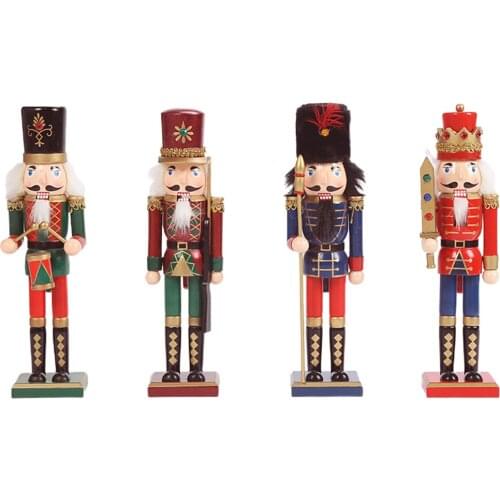 30cm Christmas Nutcracker Ornaments, Wooden Nutcracker Figures Soldier Puppet