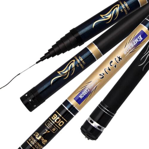 8/9//10/11/12/13/14/15m Power Hand Pole 19 Tune Taiwan Fishing Rod Long Section Spinning Canne Carbon Fiber Carp Wedkarstwo Olta