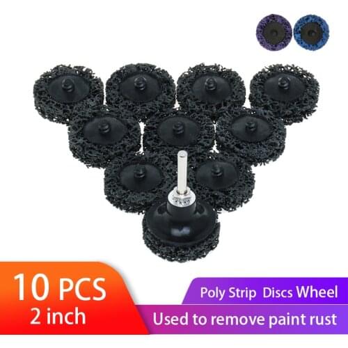 10pcs 50mm Poly Strip Disc Abrasive Wheel Clean Grinding Wheels Paint Rust Removal Clean For Angle Grinder