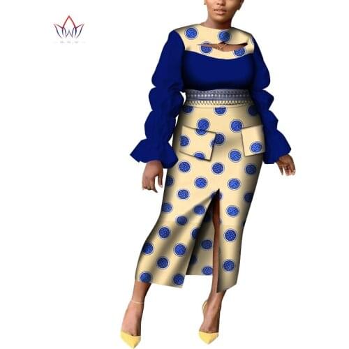 African Traditional Clothing for Women Lantern Sleeve Cotton Fabric Pachwrok Women Dress Dashiki Plus Size Party Dress WY8010