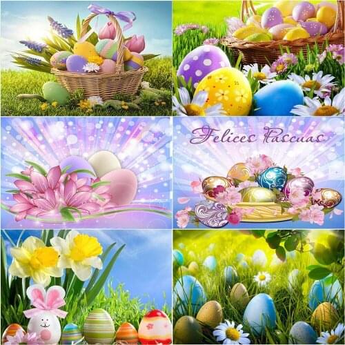 5D Diamond Painting DIY Cartoon Rabbit Poster Full Diamond Embroidery Easter Eggs Cross Stitch Mosaic Rhinestones Home Decor