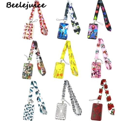 ID Card Neck Strap Lanyard keychain Mobile Phone Strap ID Badge Holder Rope Key Chain Keyrings Accessories Gift Webbings Ribbons