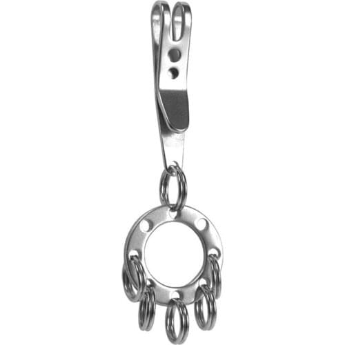 1PC EDC Stainless Steel Keychain Key Rings Hanging Buckle Carabiner Outdoor Camping Equipment Tourism Portable Tools