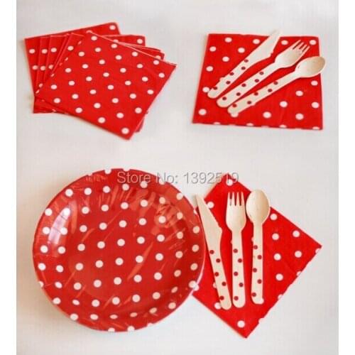 Free Shipping 1000PCS Wedding Birthday Party Decoration Napkins Red Colorful Polka Dot Baby Shower Kids Party Paper Napkins