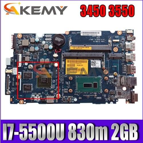 For DELL Latitude 3450 3550 Laptop Motherboard ZAL50 51 60 61 LA-B072P I7-5500U 830m 2GB CN-0YG5J7 YG5J7 Mainboard 100%Tested