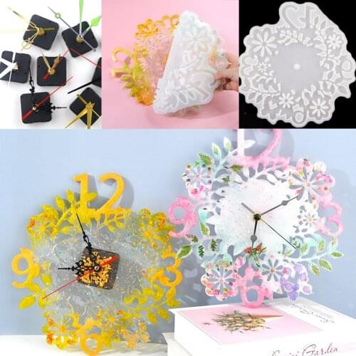 Flower Clock Mirror Silicone Mold for Jewelry Clock Resin Tool DIY Epoxy Resin Molds DIY Accessories