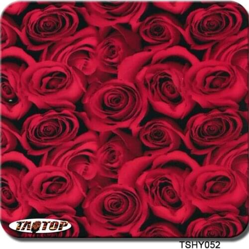 ITAATOP TSHY052 0.5m*2m pva hydrographic film red rose flower water transfer agua film