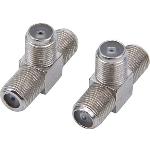 GTBL 2 PCS 2-Way F-Type Combiner TV Coaxial Connectors RF Adapters Joiners