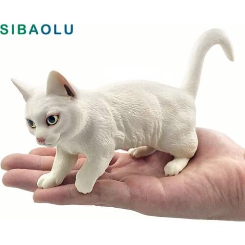Artificial Big Persian Cat Plastic Simulation Animal model figurine home decor miniature fairy garden decoration accessories toy