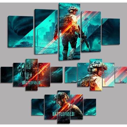 No Frame Oil Painting Canvas Shooting Competitive Game Poster Prints Wall Art Pictures Living Room Home Decor