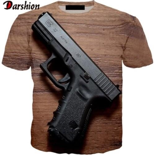 Cool 3D Print Funny T Shirt Men Gun Streetwear Men Top Bullet Fashion T-shirt Kid Harajuku Tee Funny Shirt Homme Tshirt Plus 4XL