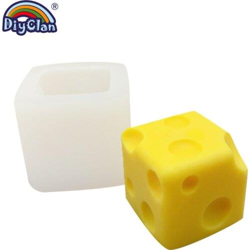 Square Cheese Aromatherapy Candle Plaster Silicone Mold Diffuse Stone Handmade Soap Mould Chocolate Mousse Cake Decorating Tools